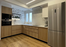 Cocina en madera de roble maciza